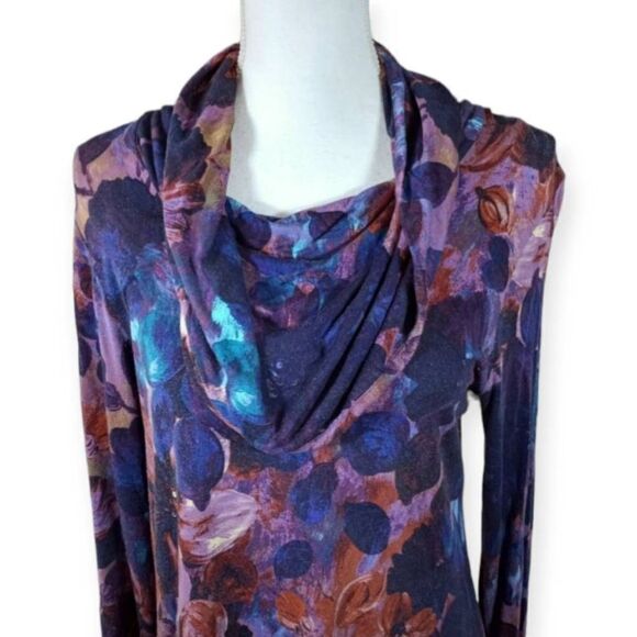 CABLE & GAUGE COWL-NECK TUNIC SZ.M EUC. - Picture 2 of 8